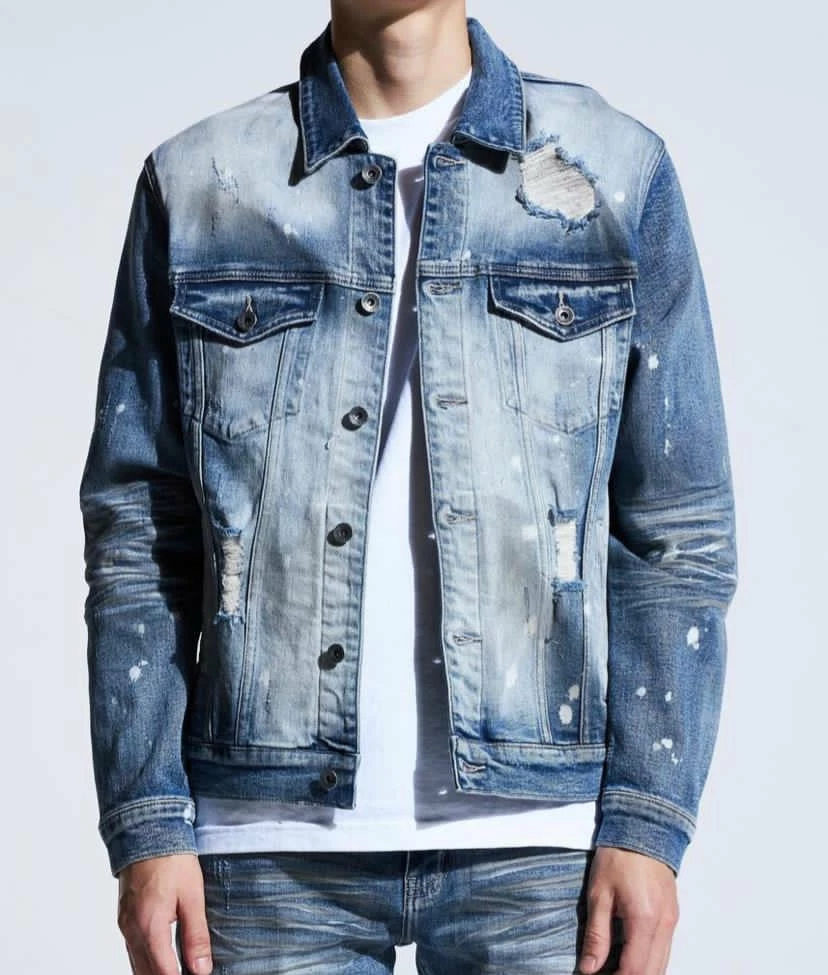 Crysp Denim (blue Dirty Indigo Denim Jacket) 3 Crysp Denim (blue Dirty Indigo Denim Jacket)