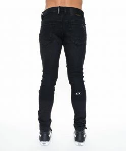 Cult Of Individuality (black/gray Wash Skinny Jeans)