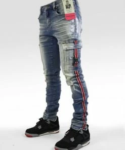 Industrial Indigo (blue/red Stripe Jean) New Arrivals