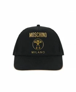 Moschino (black Canvas Hat Double Question Mark) New Arrivals