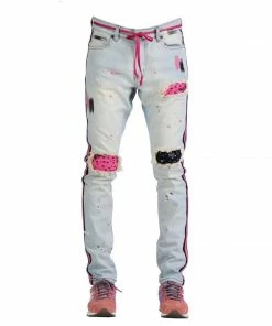 Focus Jeans (blue/pink Bandana Cut Stripe Jean) New Arrivals
