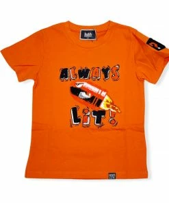 Denimicity (kids Orange “always Lit T-shirt) New Arrivals