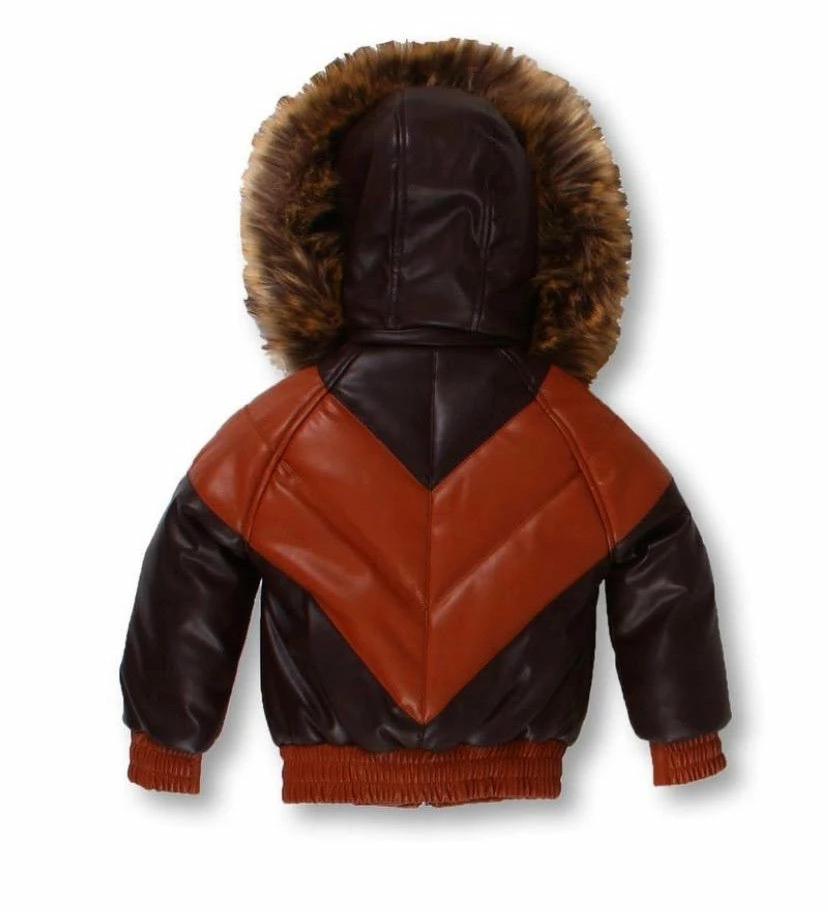 Dakoma (kids Tan/brown Furry Leather Jacket) 4 Dakoma (kids Tan/brown Furry Leather Jacket)