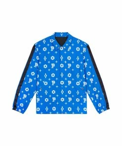 Purple Brand (black Reversible Snap Front Coaches Jacket )