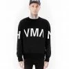 Hvman (black Crewneck Sweater) New Arrivals 1 Hvman (black Crewneck Sweater) New Arrivals