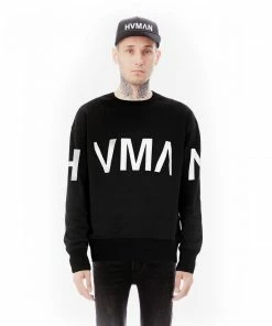 Hvman (black Crewneck Sweater) New Arrivals
