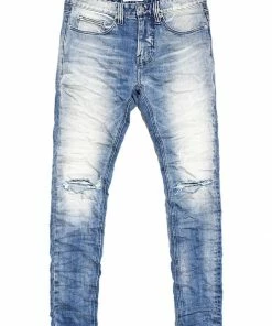 Mursaki Denim (blue Caleb Knee Slit 3D Jean -156) New Arrivals