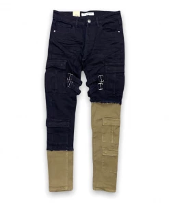 Reelistik Nyc (black/Tan Split Strap Cargo Jean) New Arrivals