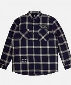 Eight & Nine (blue “burning Time Flannel Button Up)