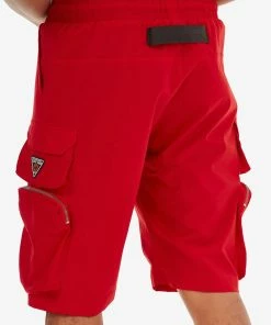 Life Code (red Nylon Shorts Cargo Pocket)