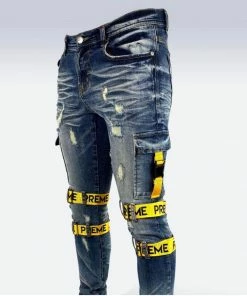 Preme Denim (blue/yellow Stripe “ Preme Jean) New Arrivals