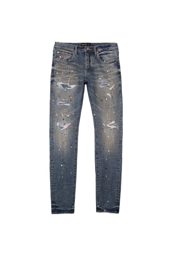 Purple Brand (blue Indigo Paint Repair Jean) 3 Purple Brand (blue Indigo Paint Repair Jean)