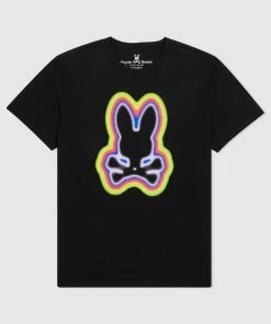 Psycho Bunny (mens Black Warner Graphic T-shirt)