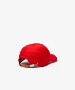 Lacoste Men’s Big Croc Gabardine Cap (Red-140) New Arrivals