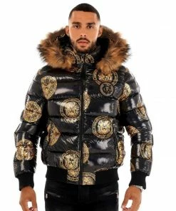 Avenue George Black/gold Gv Puffer Jacket) New Arrivals