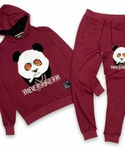Reelistik Nyc (burgundy Panda Jogging Set)