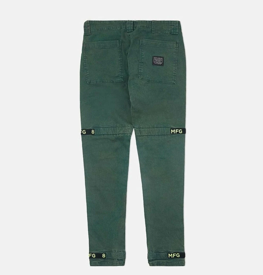 Eight & Nine (green/black Strapped Slim Utility Wash Jean) 4 Eight & Nine (green/black Strapped Slim Utility Wash Jean)