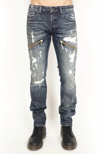 Cult Of Individuality (blue/cream Cut Wash Jean) 3 Cult Of Individuality (blue/cream Cut Wash Jean)