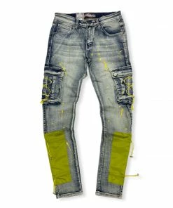 New Arrivals Denimicity (men’s Dark Blue/olive Cargo Jean)