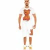 Avenue George (white/orange Teddy Bear Short Set)