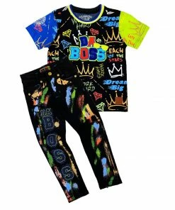 New Arrivals Elite Denim (kids Royal Blue /lime “da Boss Set)