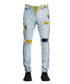 Focus Jeans (blue/yellow Bandana Cut Stripe Jean) New Arrivals