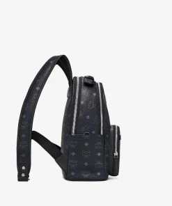 Mcm (small Black Star In Visetos Backpack) New Arrivals