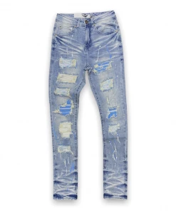 New Arrivals Ferrari Massari (blue/sky Blue Biker Super Skinny Jean)