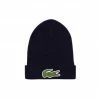 Lacoste (Mens Navy Beanie Blend Knit)