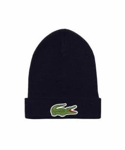 Lacoste (Mens Navy Beanie Blend Knit)