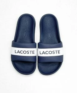 Lacoste (Mens Navy/white “Lacoste Slide)