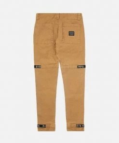 Eight & Nine (tan/ Black Strapped Slim Utility Wash Jean)