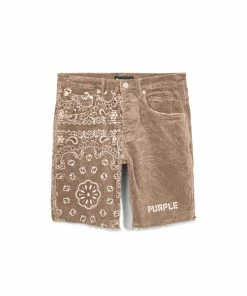 Purple Brand (corduroy Bandana Print Short)