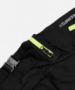 Eight & Nine (black/lime Green Combat Cargo Zipper Short)