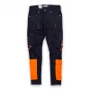Denimicity (men’’s Black/ Orange Cargo Jean)