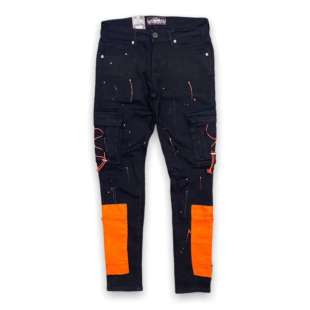 Denimicity (men’’s Black/ Orange Cargo Jean) 3 Denimicity (men’’s Black/ Orange Cargo Jean)