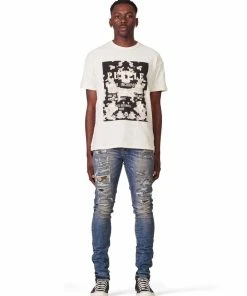 Purple Brand (blue Mid Indigo Camo Repair Jean)