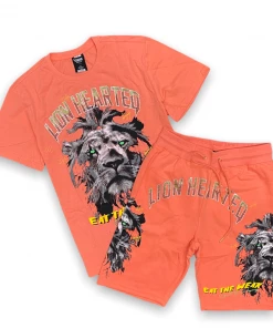 Genuine ( Peach Lion Hearted Short Set)