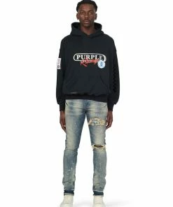 New Arrivals Purple Brand (black High Power Wash Hoodie)