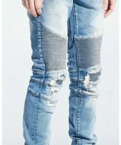 Crysp Denim (blue Biker Wash Jean -110)