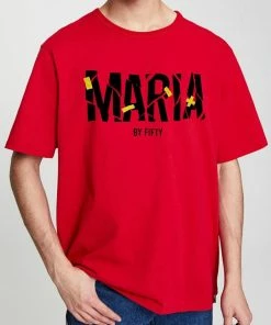 Maria By Fifty (red/yellow Crewneck T-shirt)