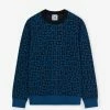 Kenzo (ink Blue Monogram Oversize Jumper ) New Arrivals