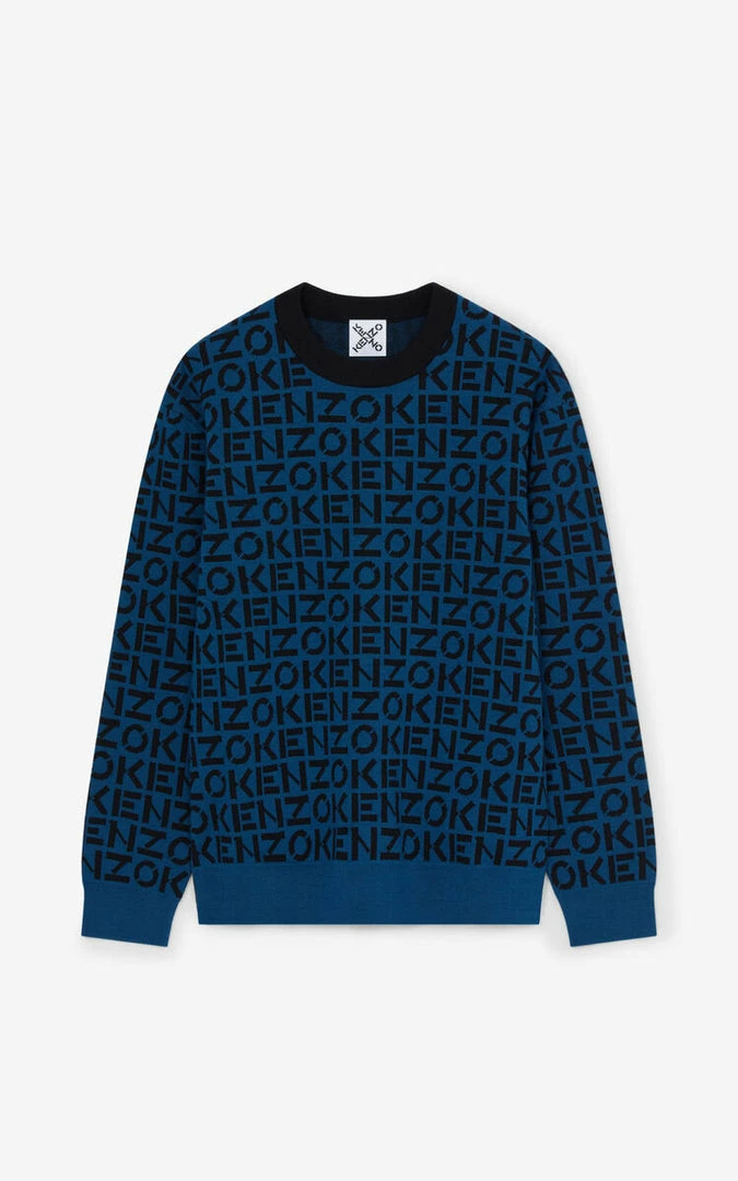 Kenzo (ink Blue Monogram Oversize Jumper ) New Arrivals 3 Kenzo (ink Blue Monogram Oversize Jumper ) New Arrivals