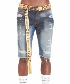 Cult Of Individuality (dark Blue/orange Haven Belt Rocker Short)