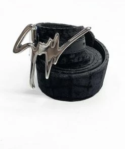 Giuseppe Zanotti (black/Sliver Suede Belt)