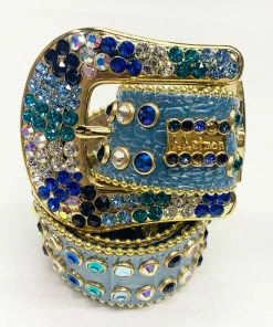 B.B Simon (turquoise/royal Blue Crystal Belts)