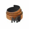New Arrivals MCM (brown/black Claus M Reversible Belt In Visetos )