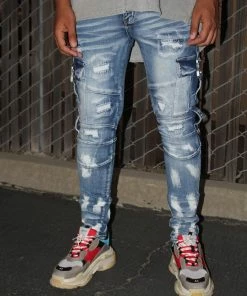 Reelistik Nyc (Blue/White Wash Jeans)