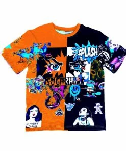 Sugarhill Sugar Hill (Orange /black Crewneck T-shirts)
