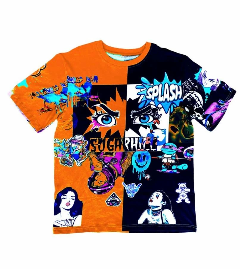 Sugarhill Sugar Hill (Orange /black Crewneck T-shirts) 3 Sugarhill Sugar Hill (Orange /black Crewneck T-shirts)